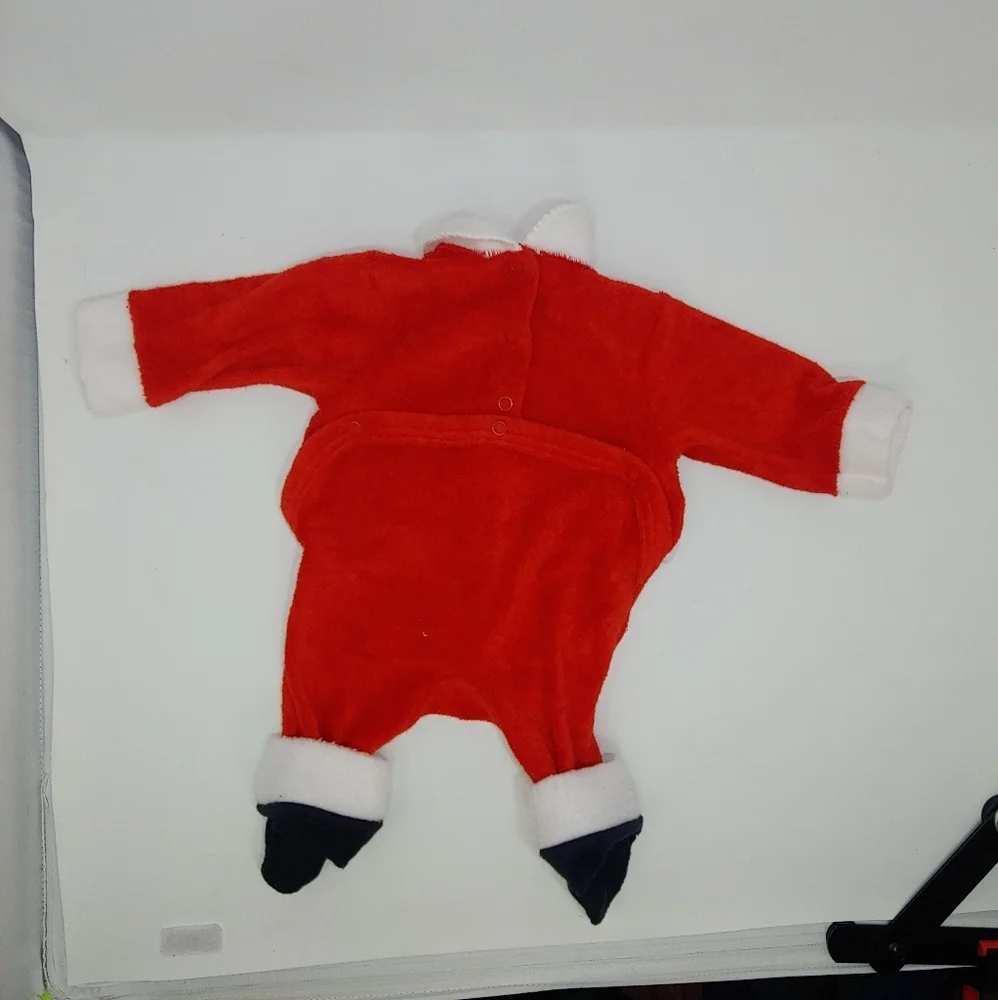 Carter's Baby Santa Onesie Bodysuit Footie Pajamas Made in the USA 80s Vintage S